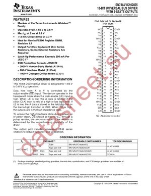 74ALVC162835DGGRE4 datasheet  